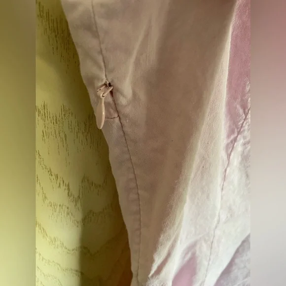 THEORY Ballerina Scoopneck Linen Blend Mini Dress Pink Sz 6